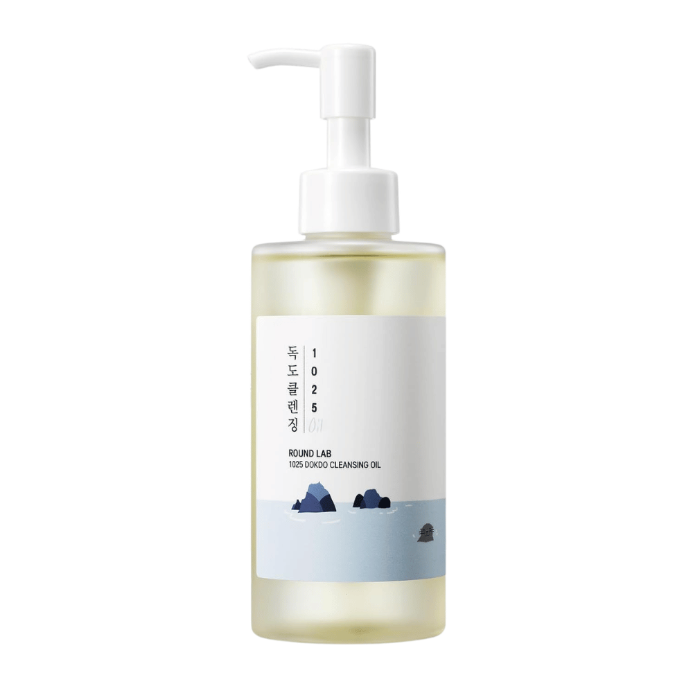 Koreansk cleansing oil för känslig hud från Round Lab som ger djup rengöring och en fräsch, återfuktad känsla