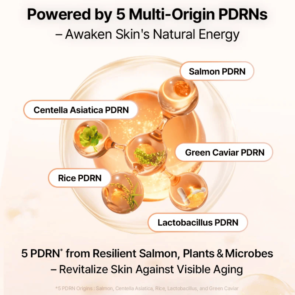 COSRX 5 PDRN B5 Vital Soothing Toner med multi-origin PDRN från lax, centella, ris, lactobacillus och grön kaviar