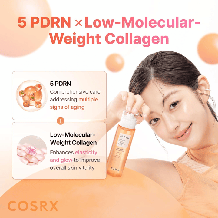 COSRX 5 PDRN Collagen Intense Vitalizing Serum med låg molekylvikt kollagen som ger fastare hud, lyster och anti-aging effekt