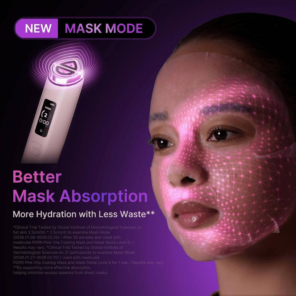 medicube AGE-R Booster Pro X2 Mask Mode för förbättrad absorption av ansiktsmasker och ökad återfuktning