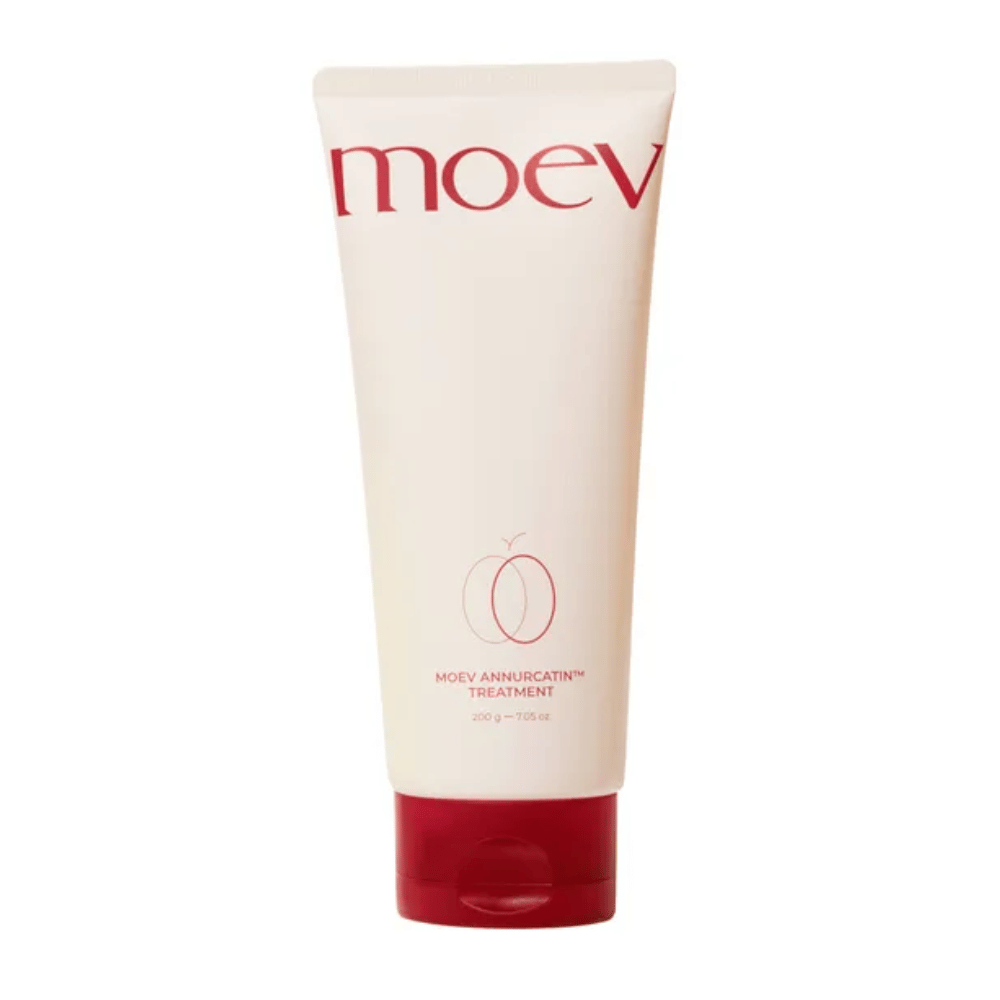 MOEV Annurcatin Treatment 200g – en djupvårdande hårinpackning med Annurca-äpple, biotin och koffein som stärker, återfuktar och ger håret glans och motståndskraft.