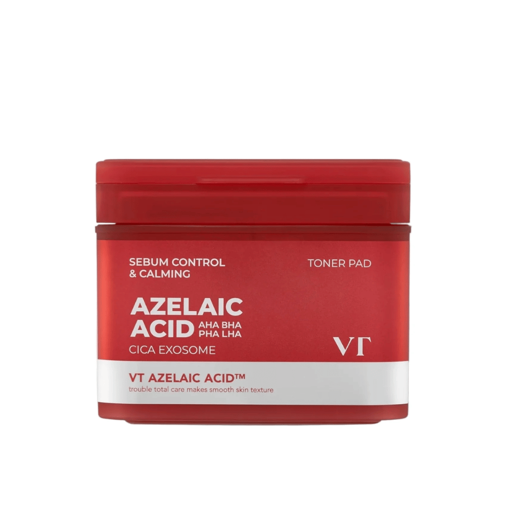 Produktbild av VT Azelaic Acid Cica Exosome Toner Pad – daglig mild peeling som minskar sebum och lugnar huden.