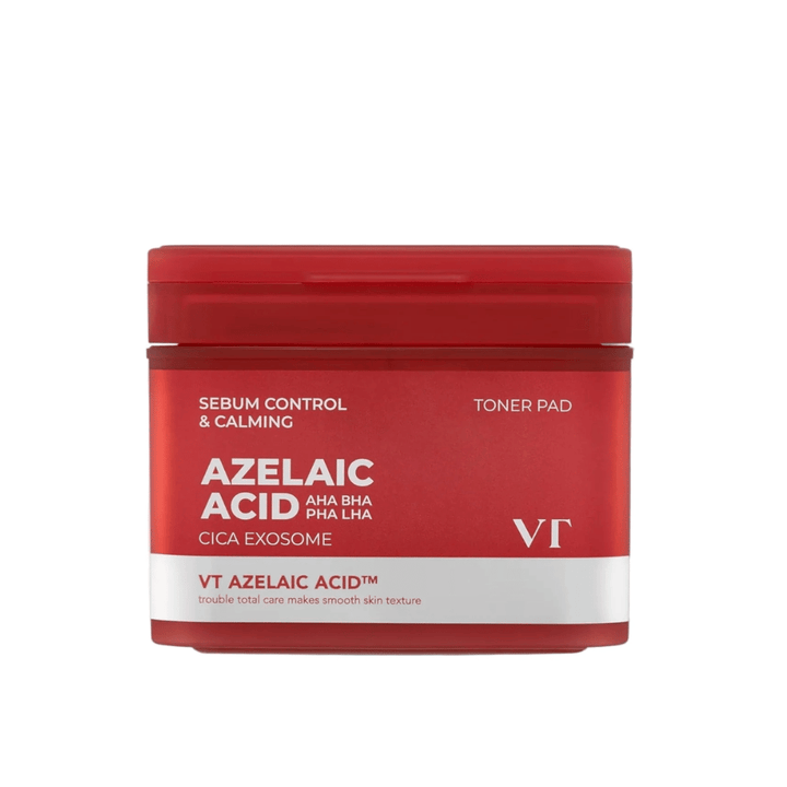 Produktbild av VT Azelaic Acid Cica Exosome Toner Pad – daglig mild peeling som minskar sebum och lugnar huden.