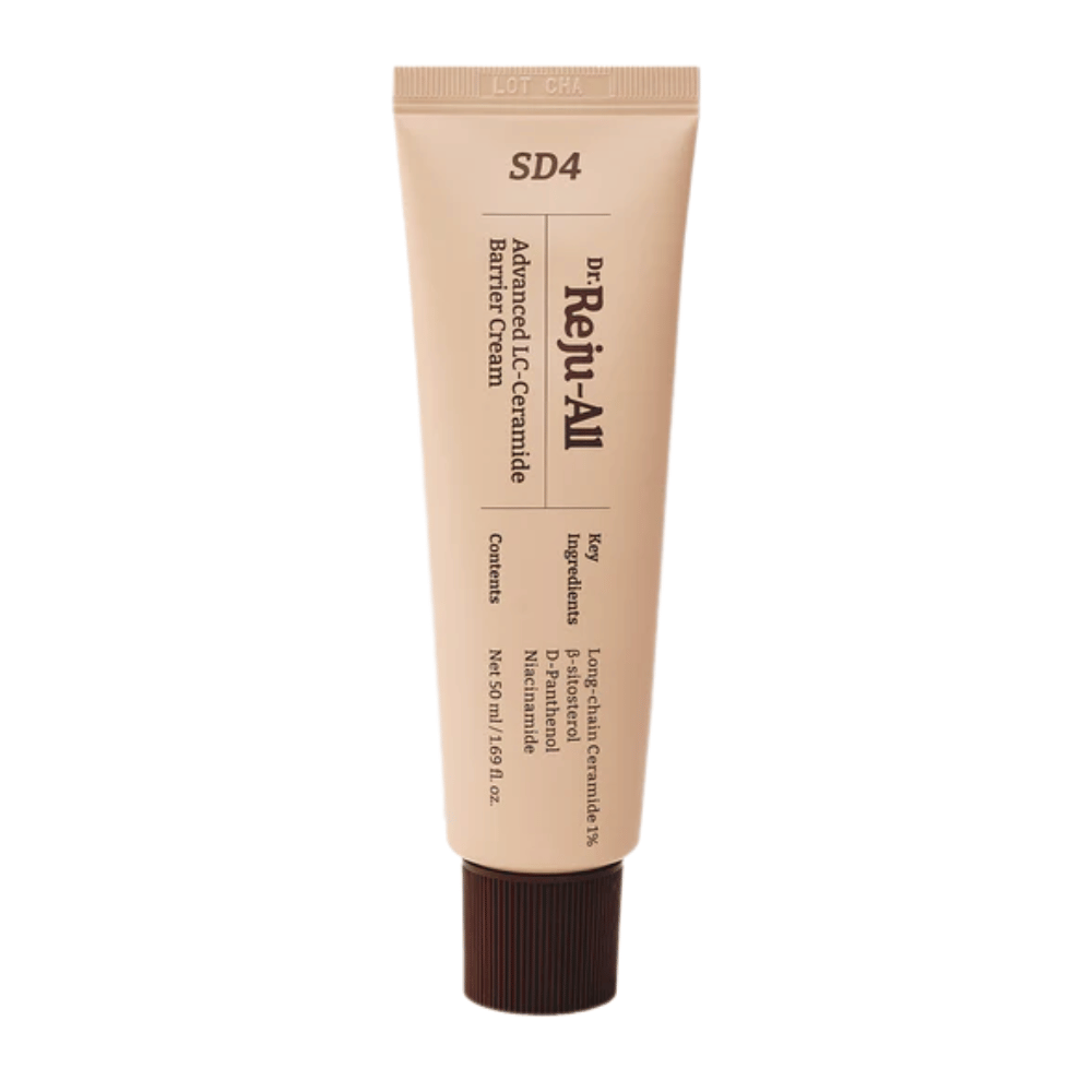Dr. Reju-All Advanced LC-Ceramide Barrier Cream SD4 – koreansk ansiktskräm med lätt lipid-vatten-textur som stärker hudbarriären och passar känslig och torr hud.