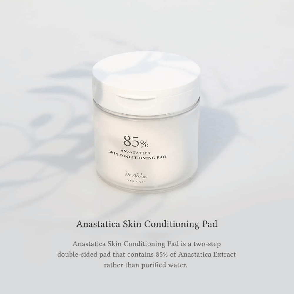Dr. Althea 85% Anastatica Skin Conditioning Pad med 85 % Anastatica-extrakt som återfuktar, stärker hudbarriären och ger mjukare hud.