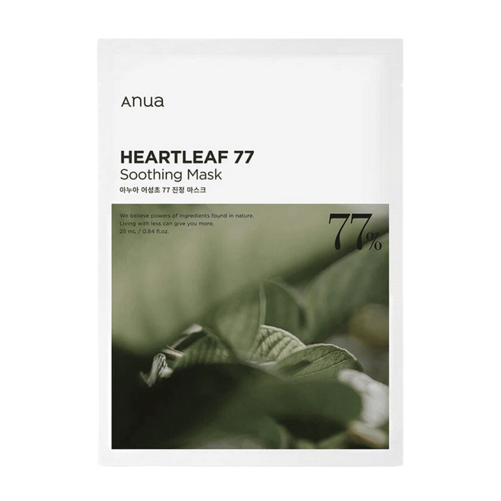 Anua Heartleaf 77% Soothing Sheet Mask.