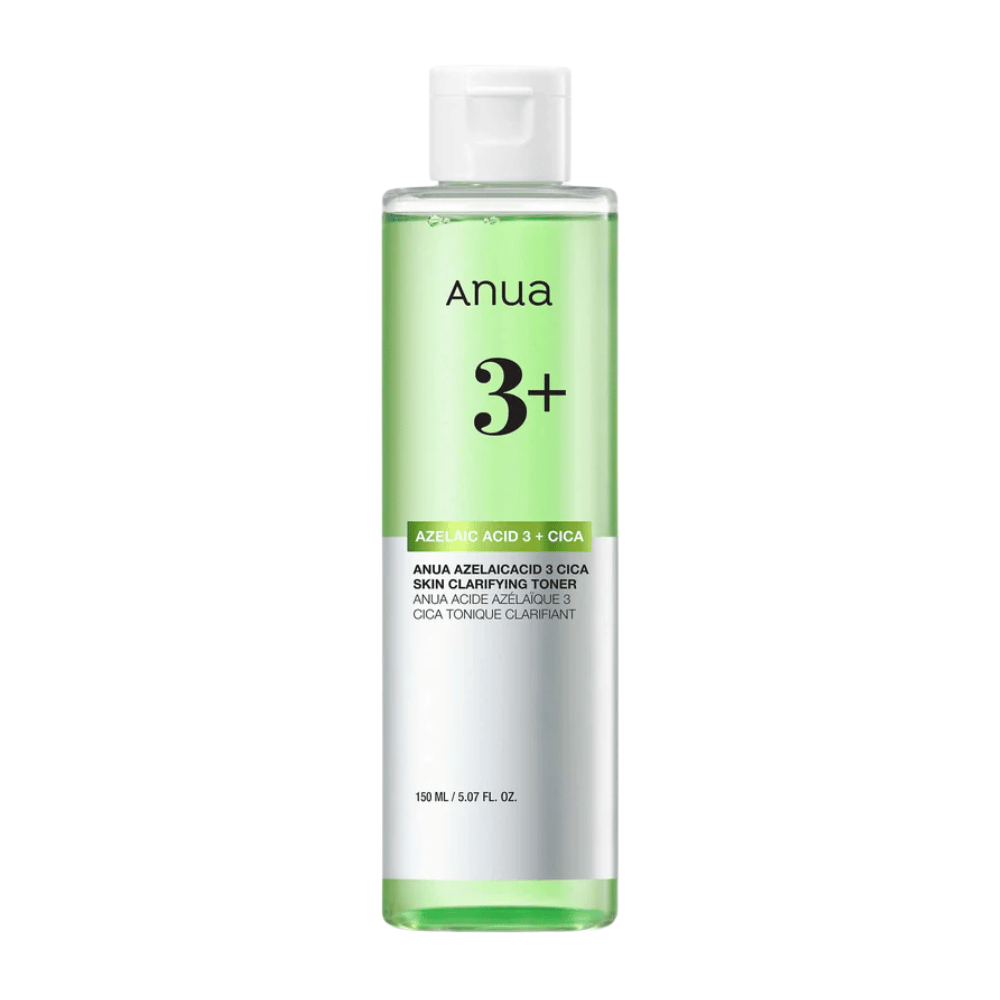 Anua Azelaic Acid 3 Cica Skin Clarifying Toner 150 ml – lugnande toner med 3 % azelainsyra och Cica för känslig, oren och rodnadsbenägen hud.