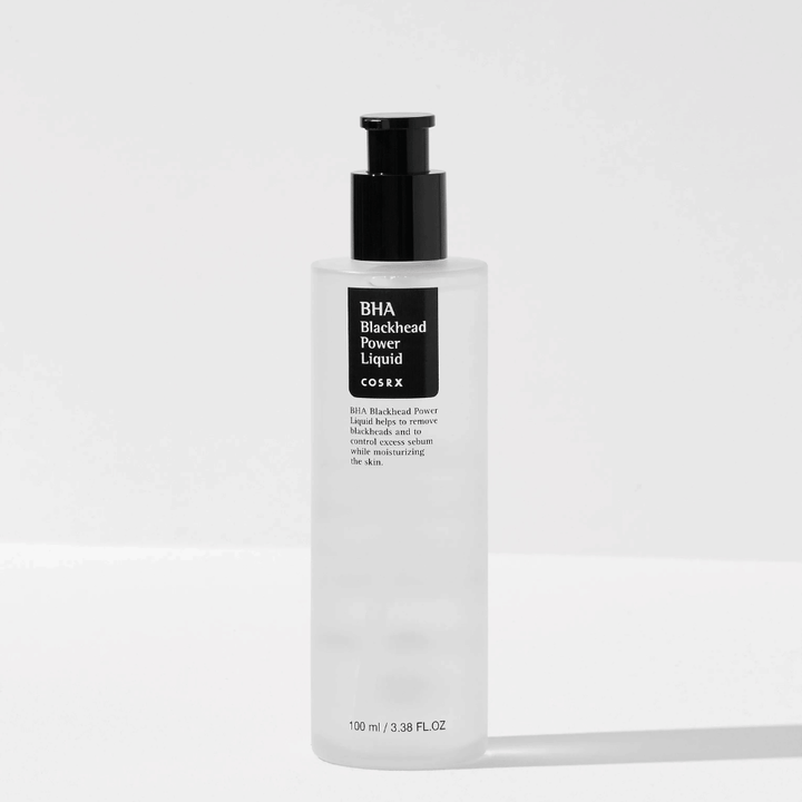 COSRX BHA Blackhead Power Liquid 100 ml – kemisk peeling med salicylsyra (BHA) för att minska pormaskar och rengöra porer på djupet.