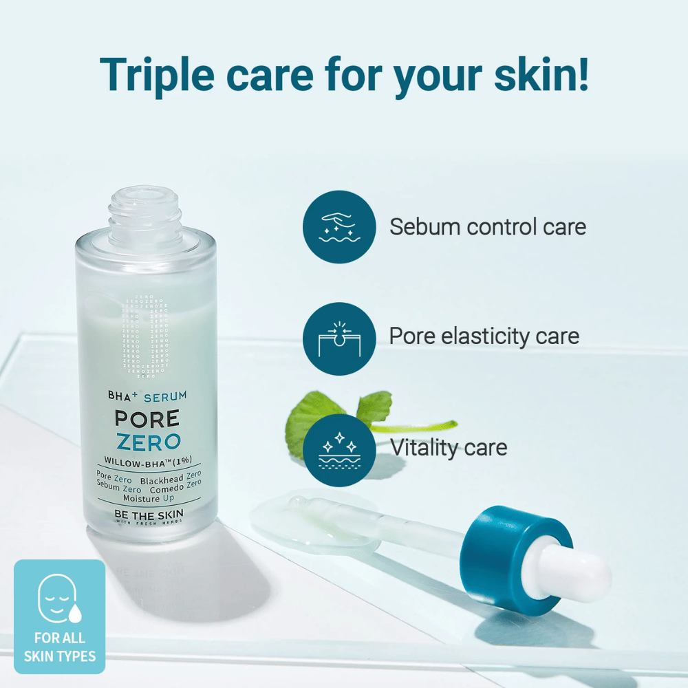 Be The Skin BHA+ Pore Zero Serum med BHA för talgkontroll och synligt mindre porer