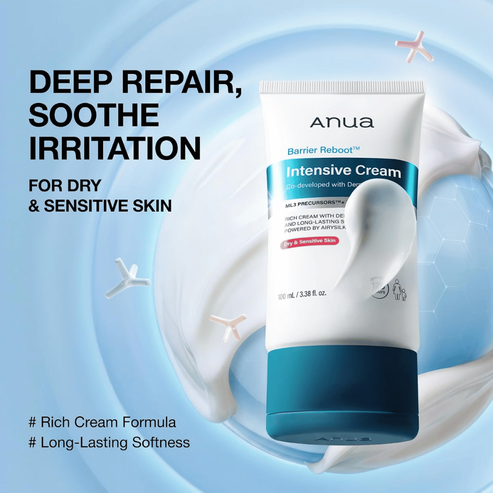 4. Anua Barrier Reboot Intensive Cream – intensivt återfuktande ansiktskräm för torr och känslig hud