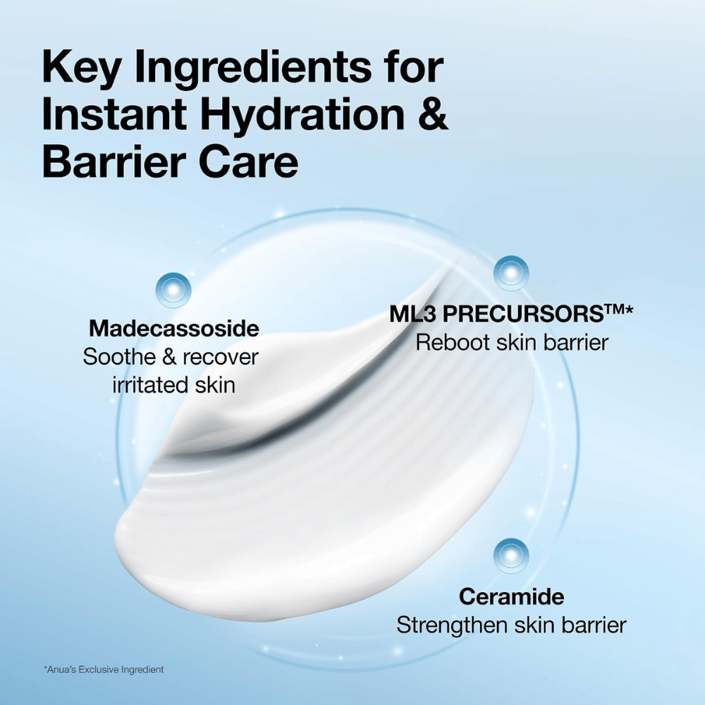 3. Anua Barrier Reboot Intensive Cream – madecassoside och ceramider som stärker hudbarriären och lugnar irriterad hud