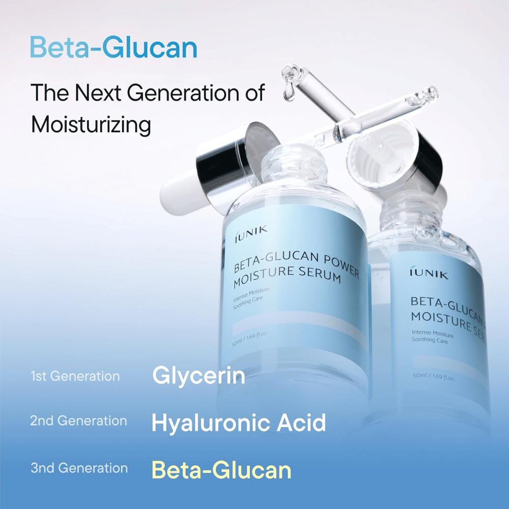 Beta-glukan i iUNIK Power Moisture Serum – nästa generations fuktgivande ingrediens för starkare hudbarriär