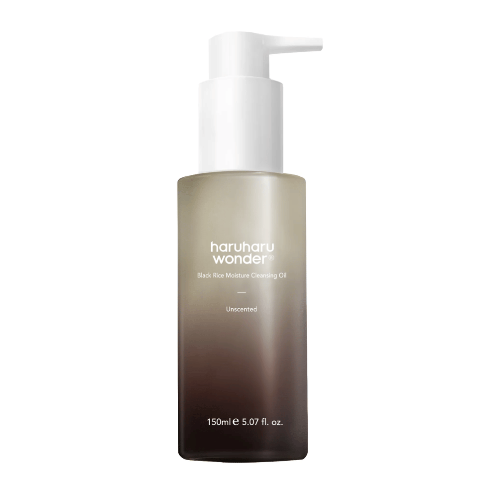 Haruharu Wonder Black Rice Moisture Cleansing Oil Unscented 150 ml – mild oljerengöring med svart ris som återfuktar och rengör huden på djupet.