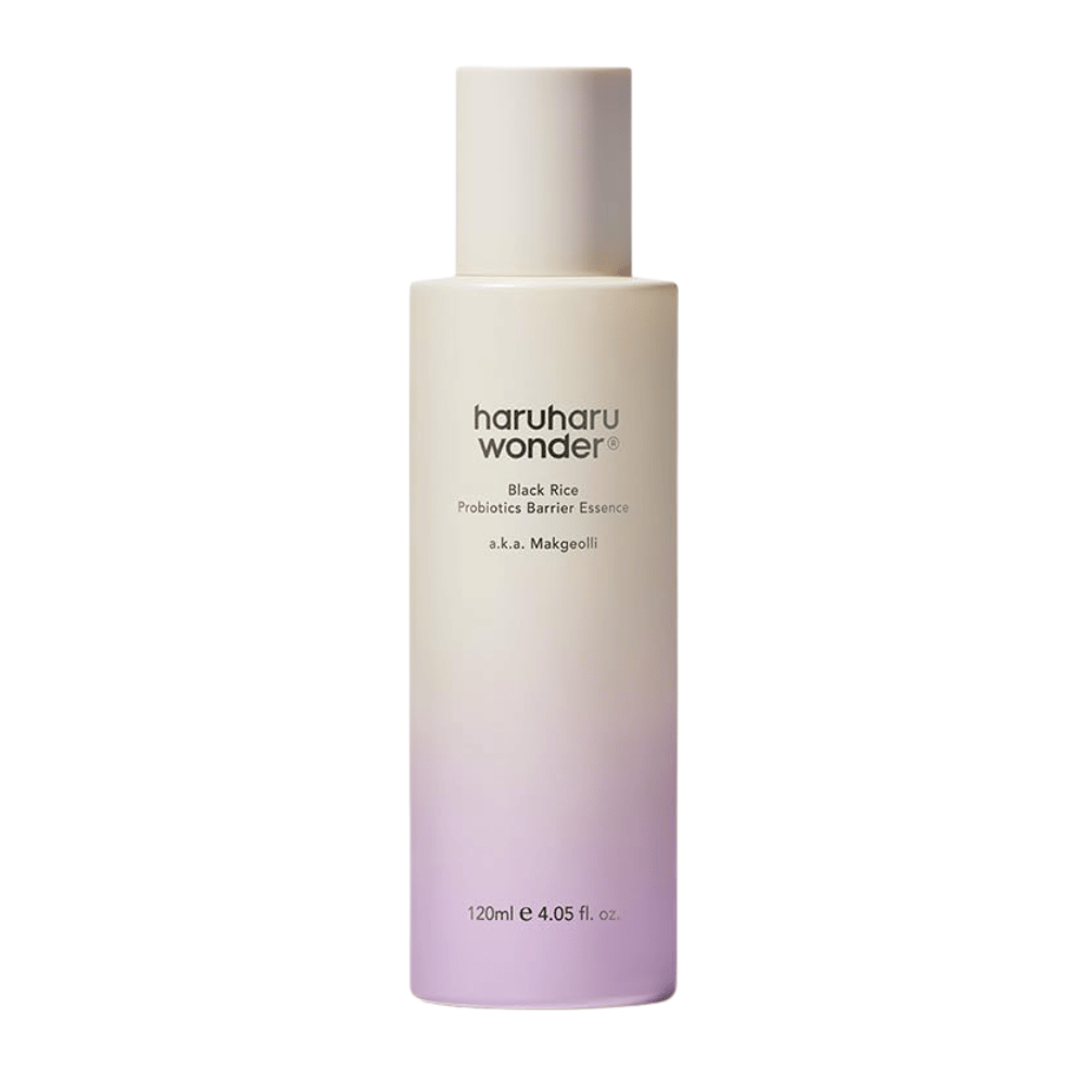 Haruharu Wonder Black Rice Probiotics Barrier Essence 120 ml med lätt formula som stärker huden och ger naturlig glow