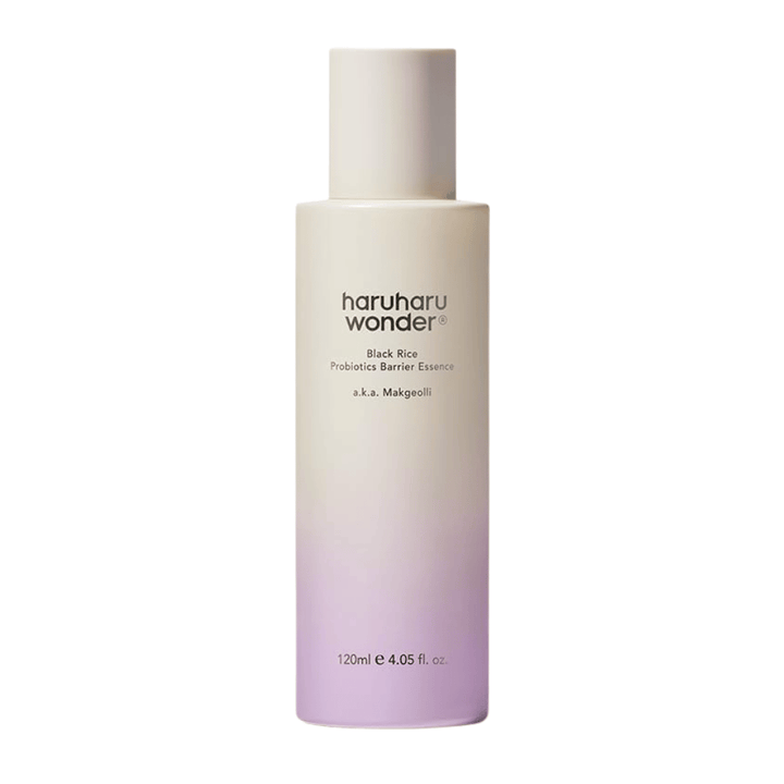 Haruharu Wonder Black Rice Probiotics Barrier Essence 120 ml med lätt formula som stärker huden och ger naturlig glow