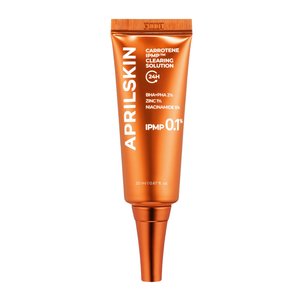 APRILSKIN Carrotene IPMP Clearing Solution 20 ml, koreansk punktbehandling för akne, pormaskar och inflammation med BHA, PHA, zink och niacinamid