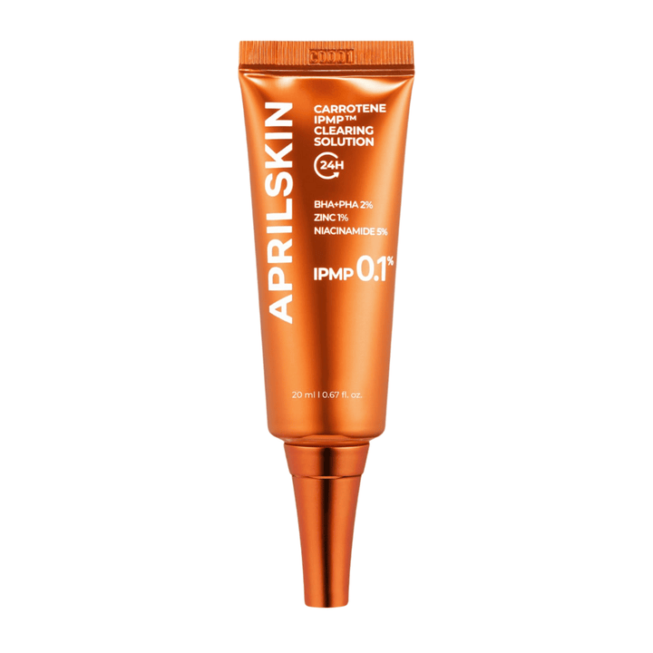 APRILSKIN Carrotene IPMP Clearing Solution 20 ml, koreansk punktbehandling för akne, pormaskar och inflammation med BHA, PHA, zink och niacinamid
