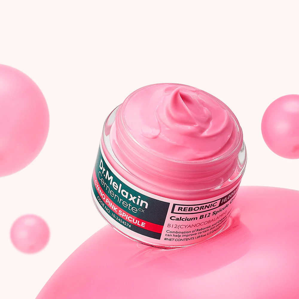 Dr. Melaxin Cemenrete Cyano Pink Spicule Cream med B12 och spicule-teknologi som ger glow, förbättrar hudstruktur och stärker huden.