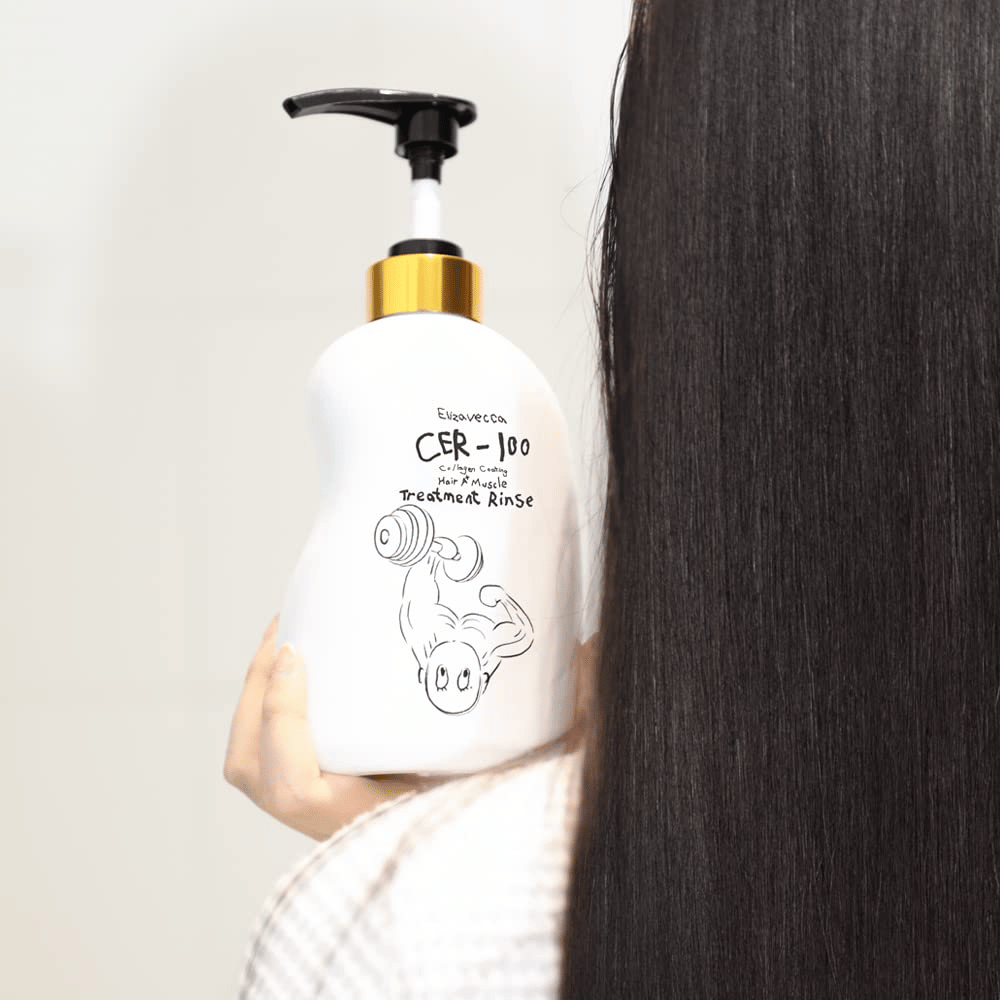 Elizavecca CER-100 Collagen Coating Hair Muscle Treatment Rinse – reparerande balsam med kollagen för långt, torrt och skadat hår