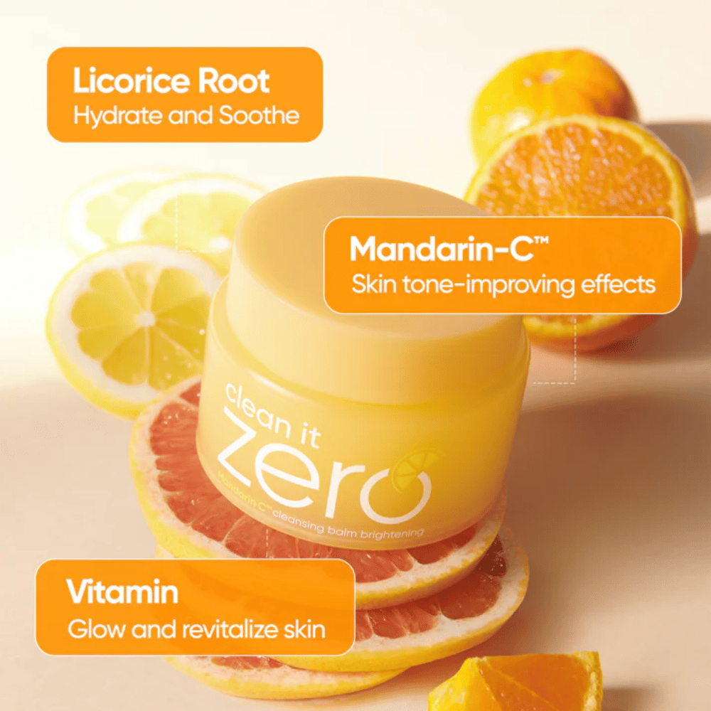 Banila Co Clean It Zero Mandarin-C cleansing balm med apelsinextrakt som förbättrar hudton, lyster och motverkar ojämn hud och fina linjer