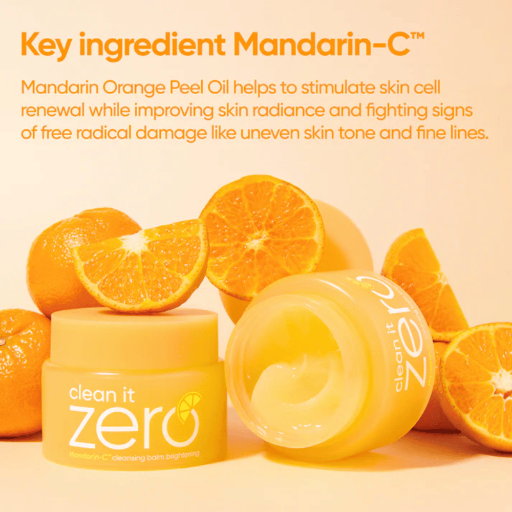 Banila Co Clean It Zero Brightening med lakritsrot, vitaminer och Mandarin-C som lugnar huden och ger glow samt jämnare hudton
