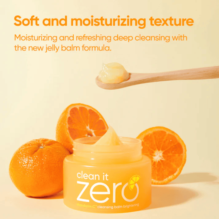 Banila Co Clean It Zero cleansing balm med mandarin och vitamin jelly balm som är skonsam mot huden och effektivt tar bort smink och orenheter