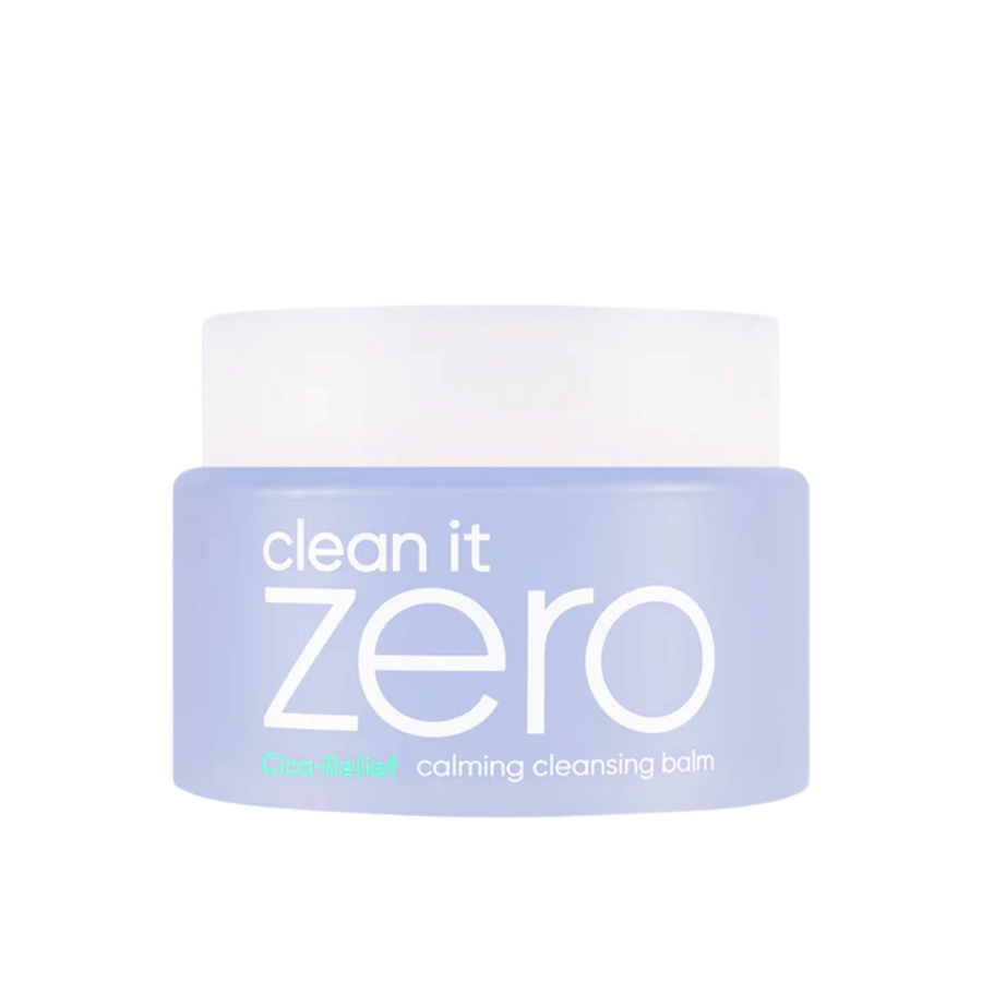 Clean It Zero Cica-Relief Calming Cleansing Balm i originalförpackning, mild rengöringsbalm med CICA som lugnar huden och avlägsnar smink utan att torka ut.