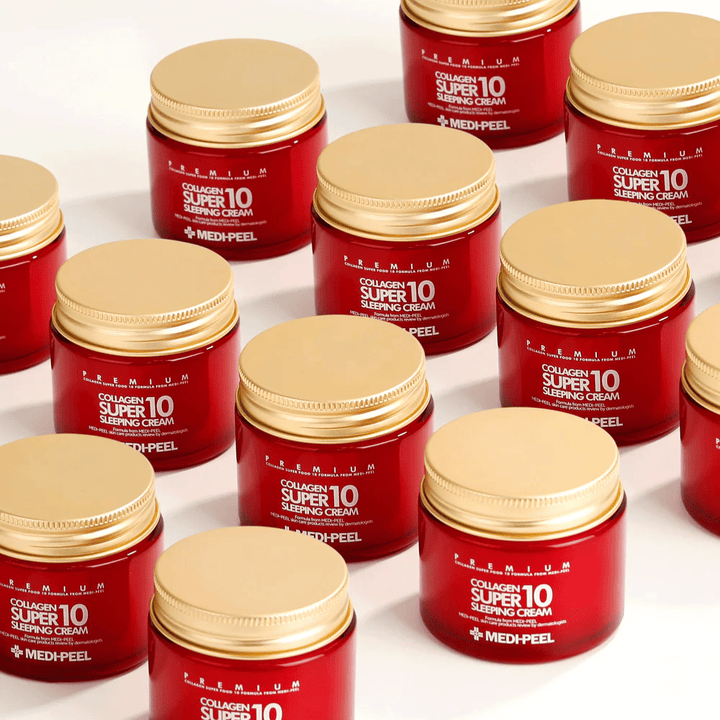 MEDI-PEEL Collagen Super 10 Sleeping Cream – populär koreansk nattkräm med kollagen som förbättrar hudens elasticitet och lyster.