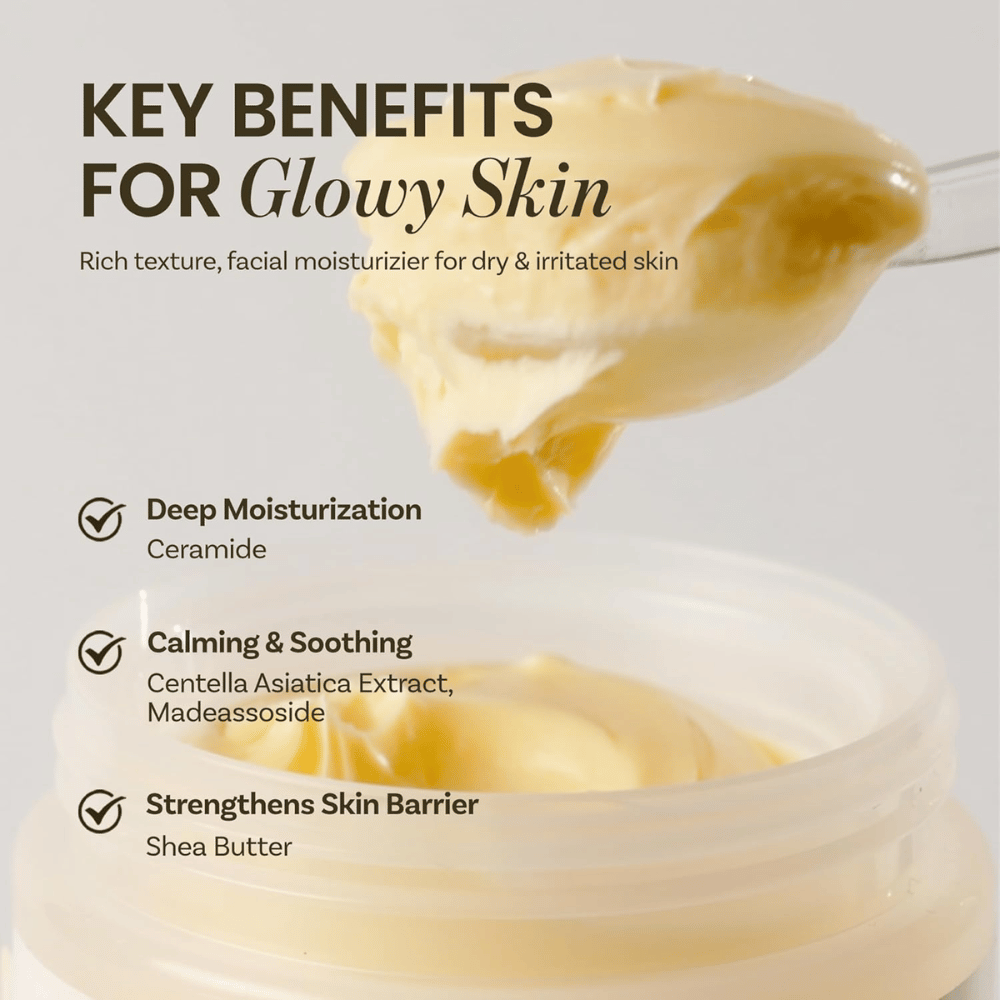 Ongredients Deep Calming Cream – rik, återfuktande kräm med ceramid och centella som lugnar och stärker hudbarriären.