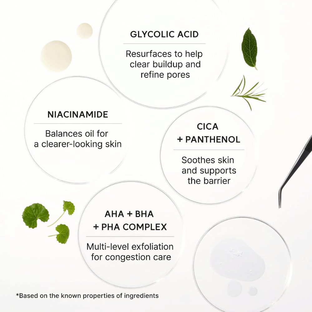Arencia Eraser Shot Glycolic Acid Booster – glykolsyra, niacinamid, cica, panthenol samt AHA BHA PHA