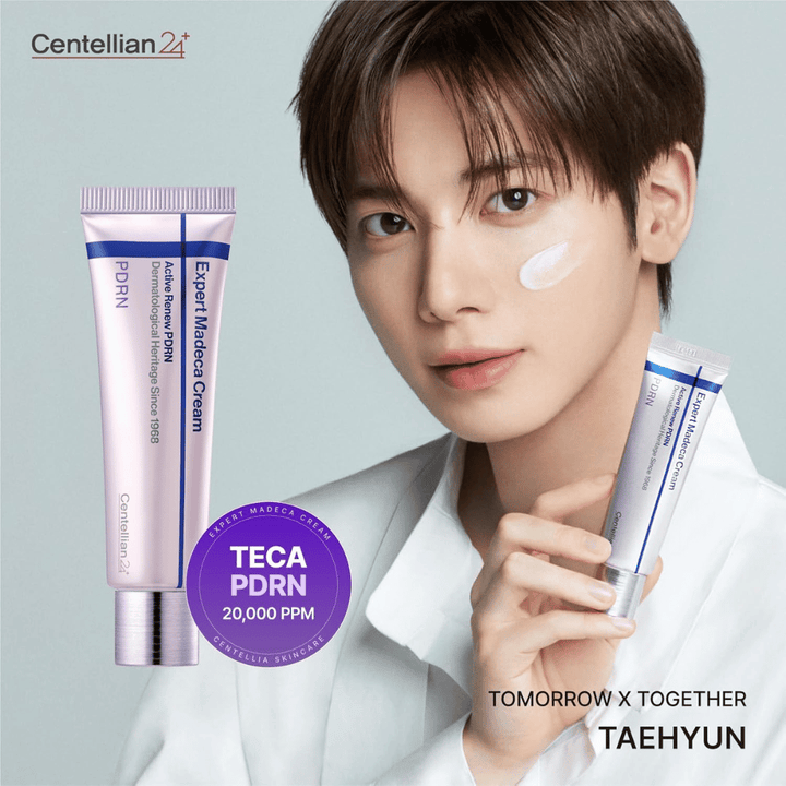 Centellian24 Expert Madeca Cream Active Renew PDRN appliceras på huden, återfuktande ansiktskräm med PDRN som stärker hudbarriären och förbättrar elasticitet
