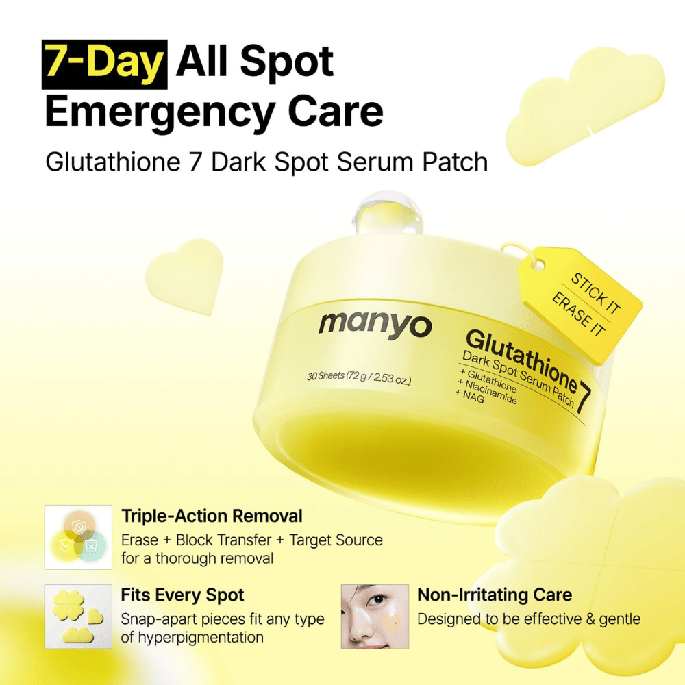 Ma:nyo Glutathione 7 Dark Spot Serum Patch punktbehandling för snabb vård av pigmentfläckar, post-akne märken och hyperpigmentering