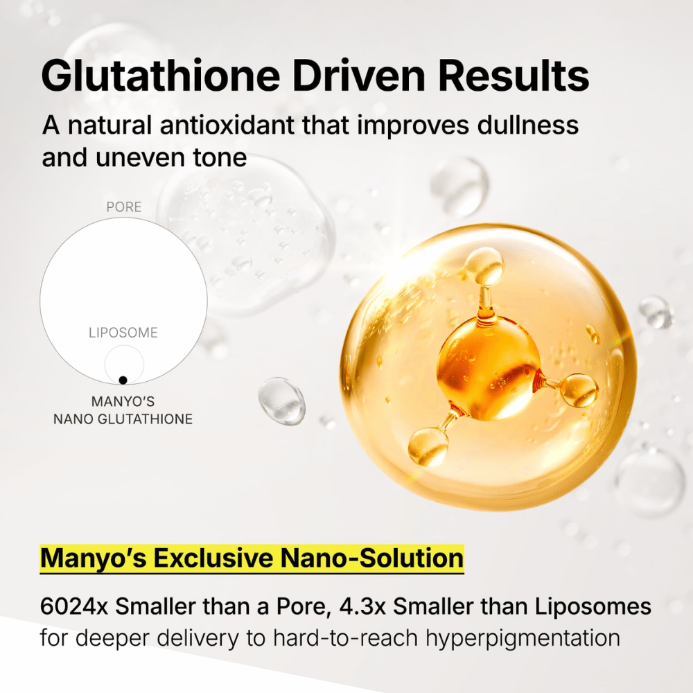 Ma:nyo Glutathione 7 Dark Spot Serum Patch med nano-glutathione för djupverkande behandling av mörka fläckar och ojämn hudton