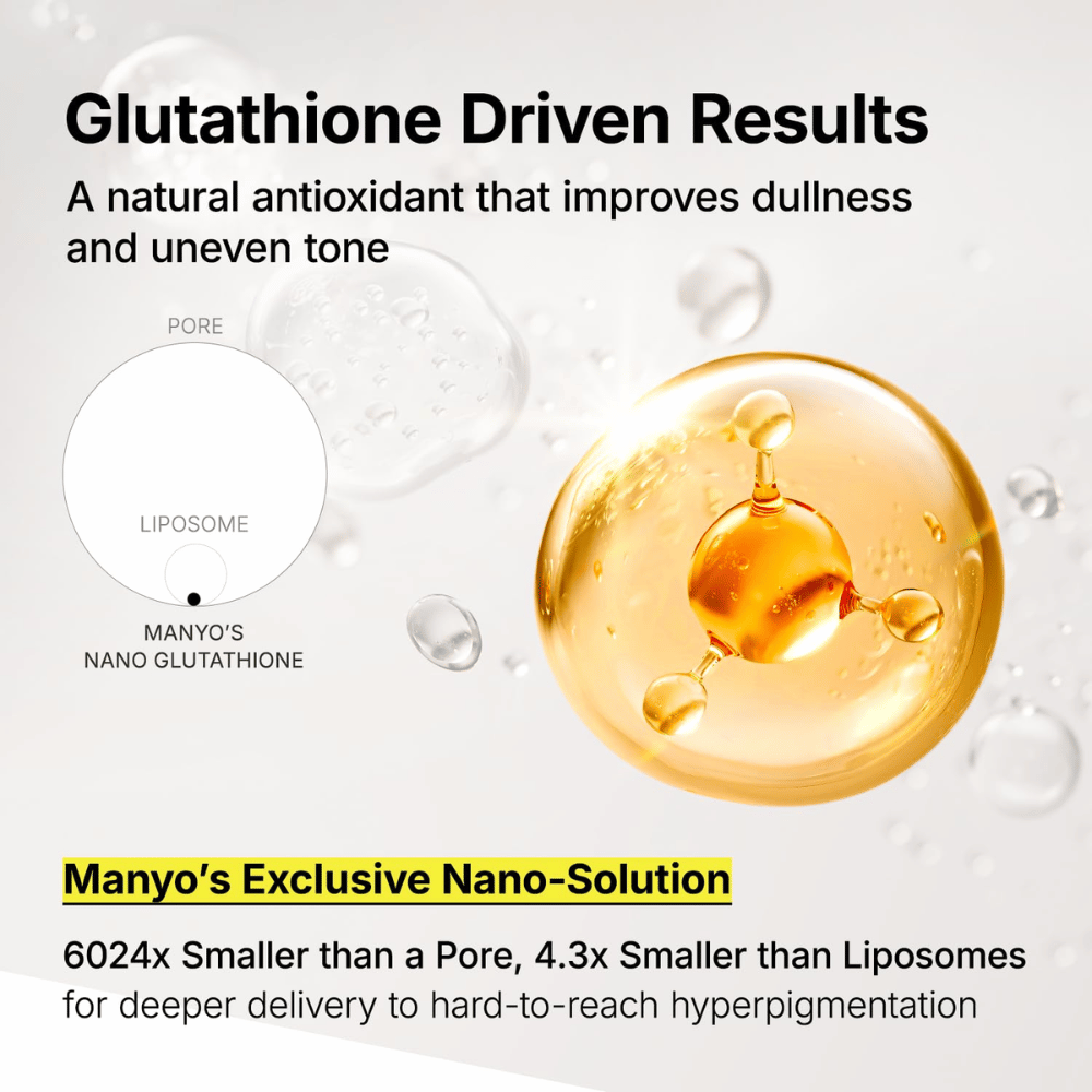 Ma:nyo Glutathione 7 Dark Spot Serum med nano-glutathione för djupverkande behandling av pigmentfläckar och glåmig hud