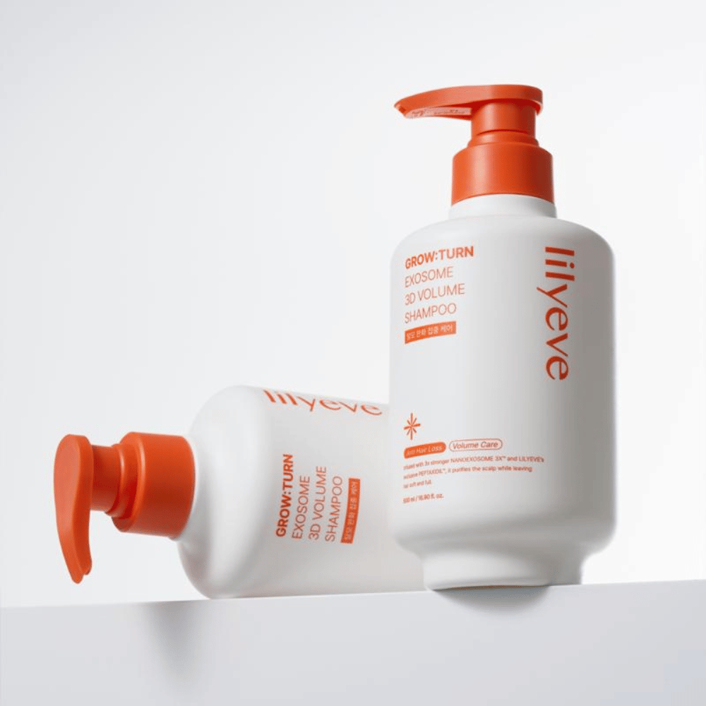 LILYEVE Grow:Turn Exosome 3D Volume Shampoo i 500 ml pumpflaska för daglig hårbottensvård