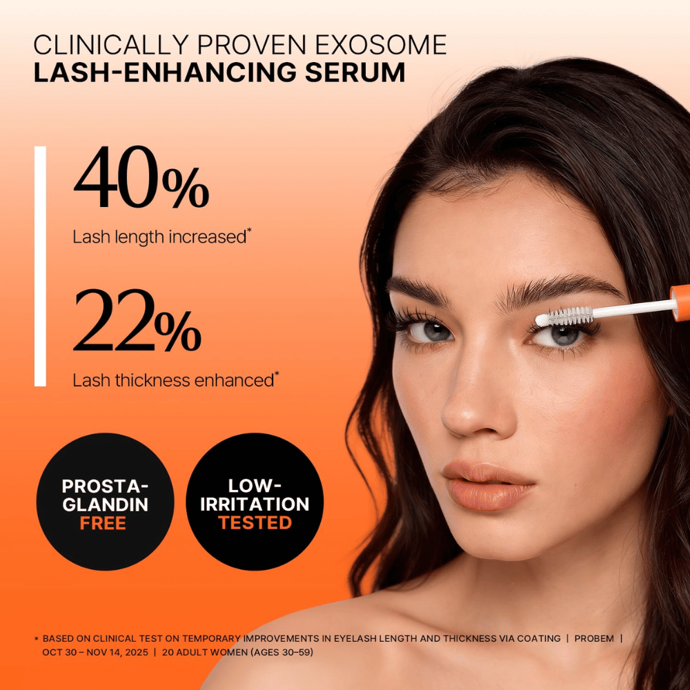 LILYEVE Grow Turn Exosome Dual Lash Serum – kliniskt testat ögonfransserum för längre och fylligare fransar.