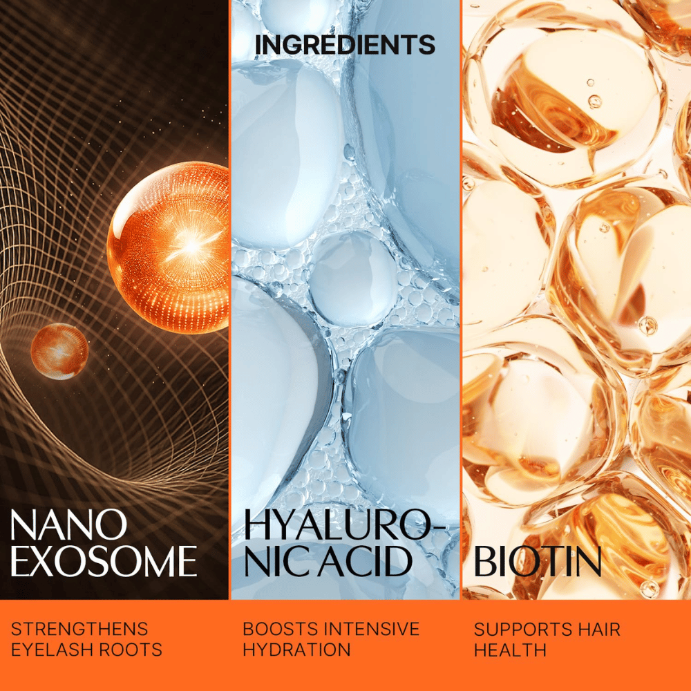 LILYEVE Grow Turn Exosome Dual Lash Serum med nano-exosomer, hyaluronsyra och biotin för vård av ögonfransarna.