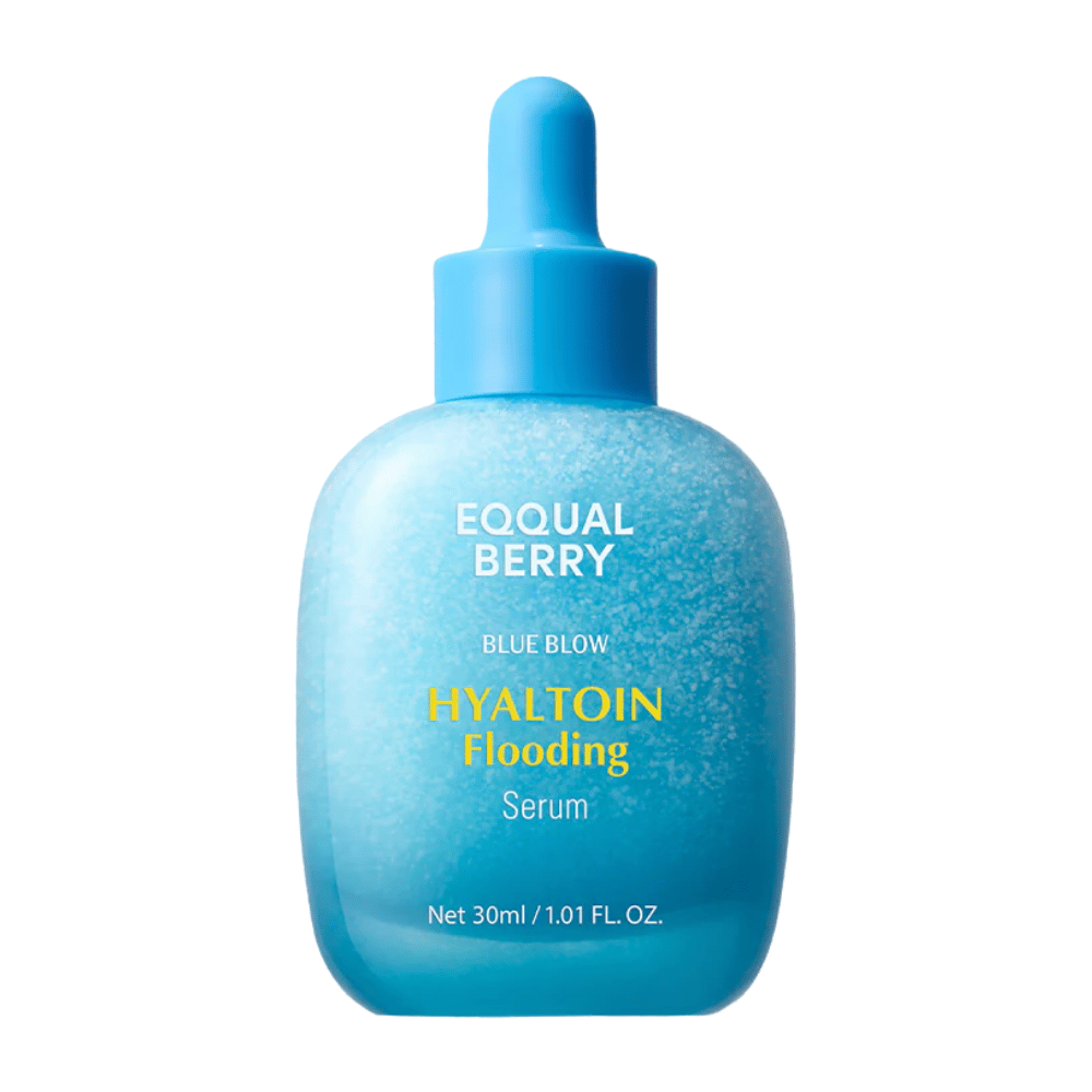 EQUAL BERRY Blue Blow Hyaltoin Flooding Serum 30 ml – produktbild på återfuktande K-beauty serum mot torr hud