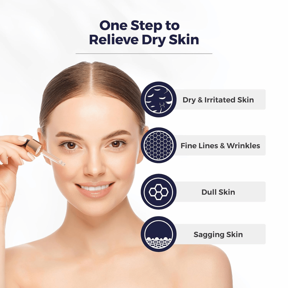 1. Centellian24 Hyaluronic Tox Boosting Ampoule – kvinna applicerar serum för torr hud, fina linjer och lyster