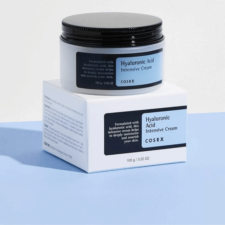 COSRX Hyaluronic Acid Intensive Cream 100 g på burk med box – intensiv ansiktskräm med hyaluronsyra för djup återfuktning och stärkt hudbarriär
