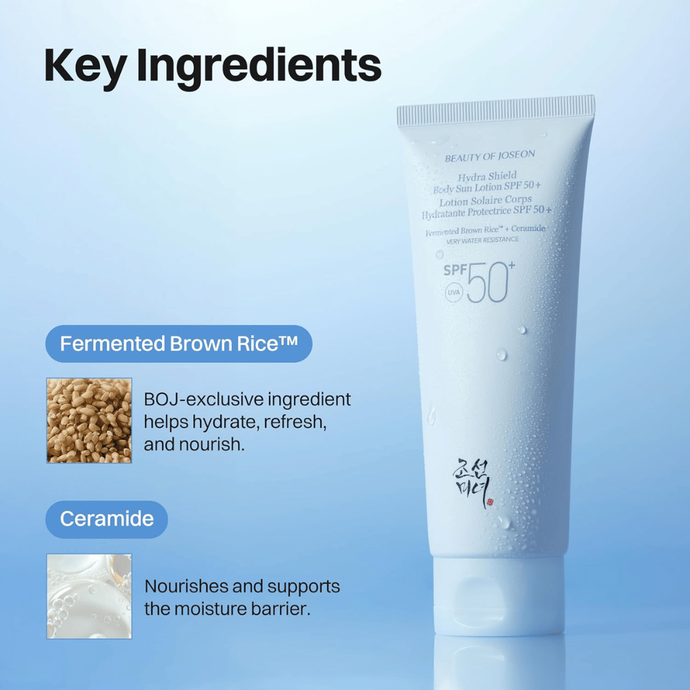 Beauty of Joseon Hydra Shield Body Sun Lotion SPF50+ med fermenterat brunt ris och ceramider