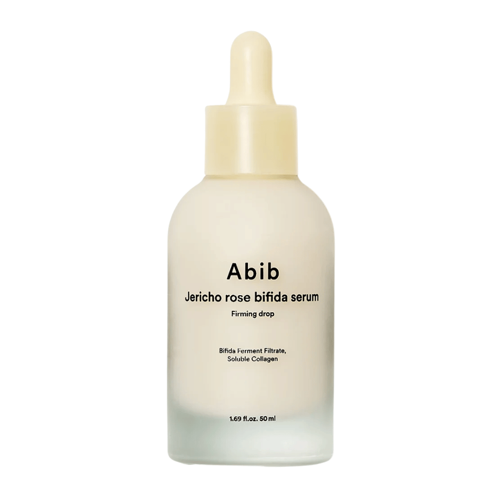 Ren frilagd produktbild av Abib Jericho Rose Bifida Serum Firming Drop på ljus bakgrund.