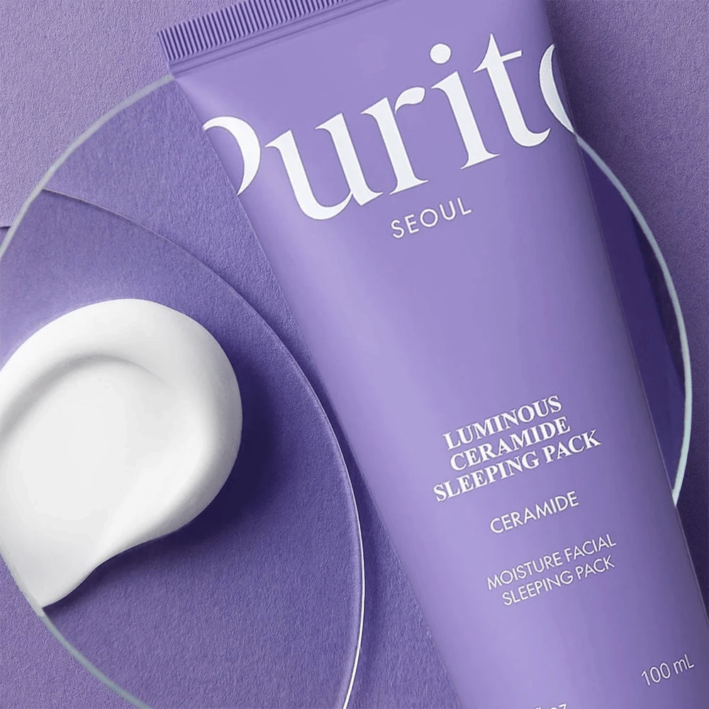 Purito Luminous Ceramide Sleeping Pack 100 ml – ceramide sleeping pack med krämig textur för torr och fuktfattig hud