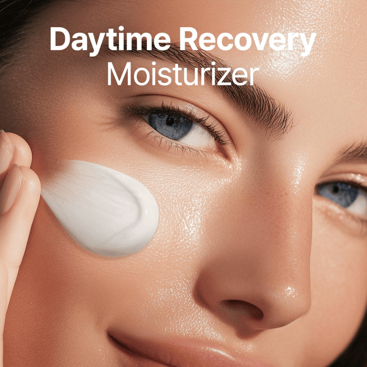 Purito Luminous Ceramide Moisturizer applicering – ceramidkräm som hjälper till att återfukta huden på djupet, lugna torr hud och förbättra hudens elasticitet.