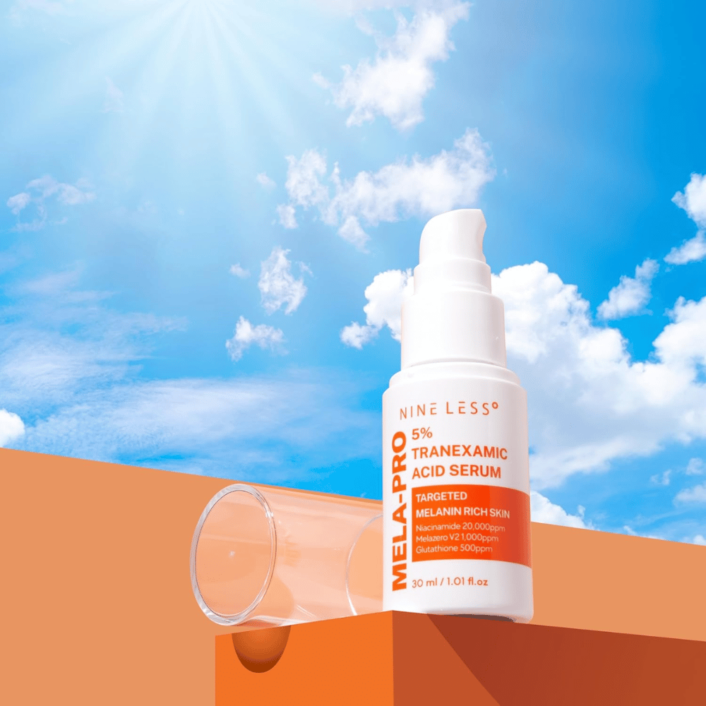 NINE LESS MELA-PRO 5% Tranexamic Acid Serum 30 ml, återfuktande serum som reducerar hyperpigmentering och ger jämnare hudton.