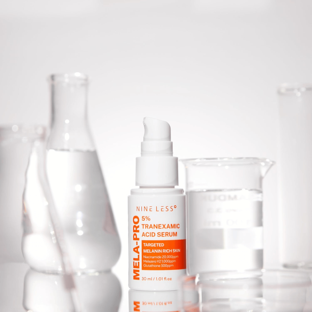 NINE LESS MELA-PRO 5% Tranexamic Acid Serum med tranexamsyra och niacinamid, utjämnande ansiktsserum för klarare hud.
