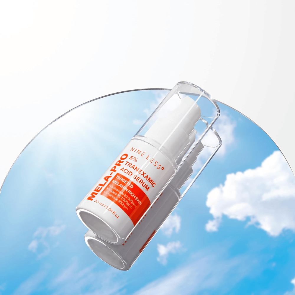 NINE LESS MELA-PRO 5% Tranexamic Acid Serum 30 ml med pump, serum för pigmentering och mörka fläckar.