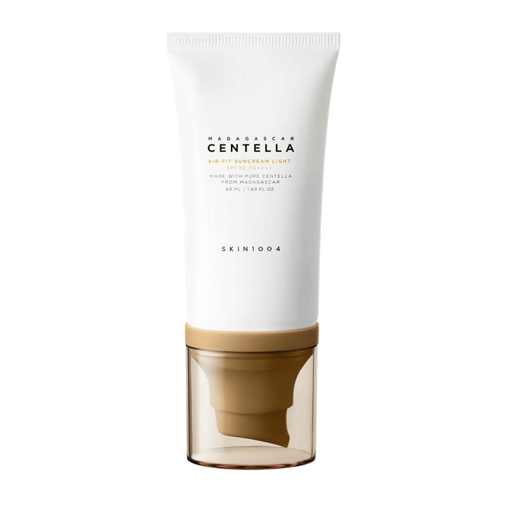 SKIN1004 Madagascar Centella Air-Fit Suncream Light SPF30 PA++++ – lätt solkräm med centella asiatica som skyddar huden, återfuktar och passar känslig hud.