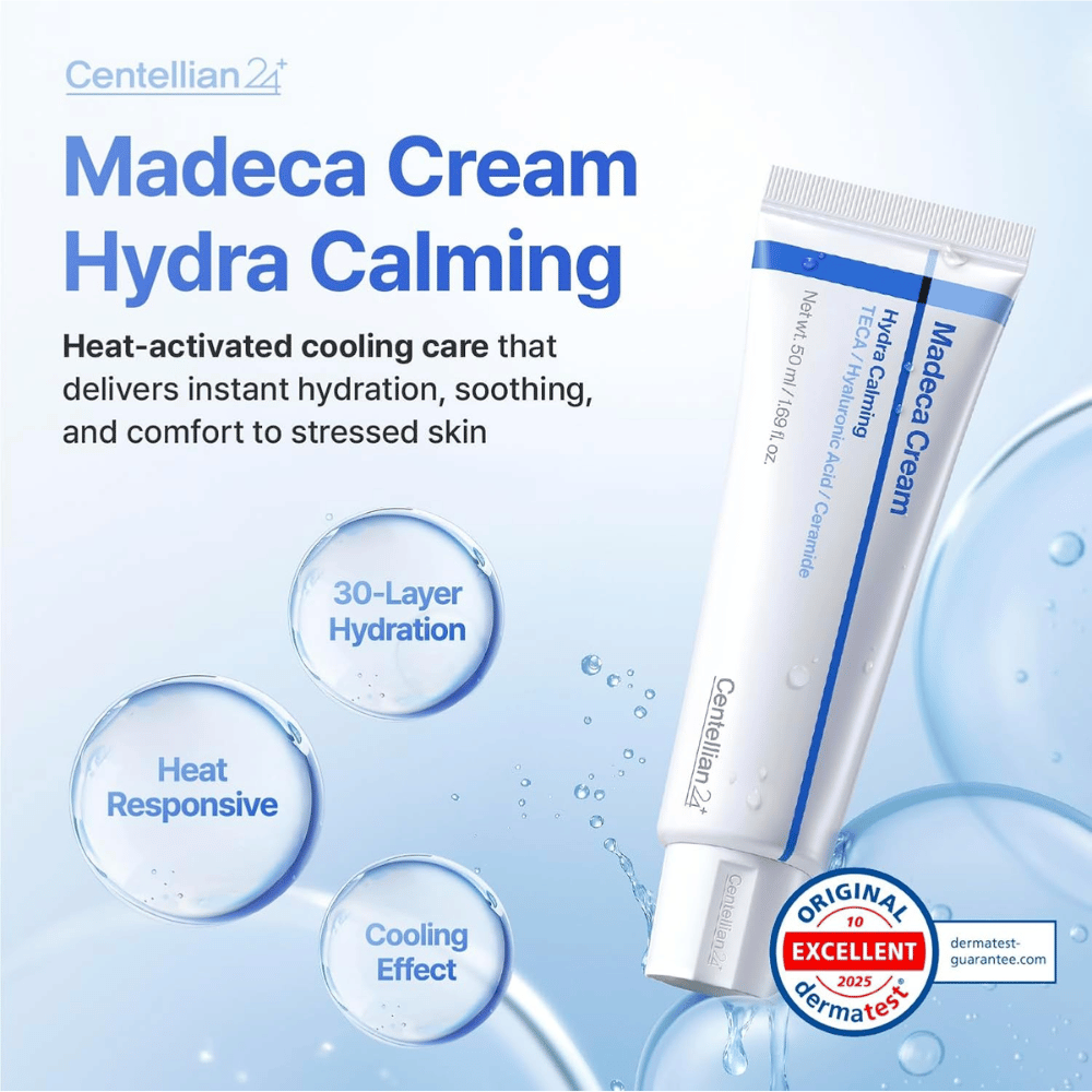 4. Centellian24 Madeca Cream Hydra Calming 50ml – kylande ansiktskräm med hyaluronsyra och ceramider