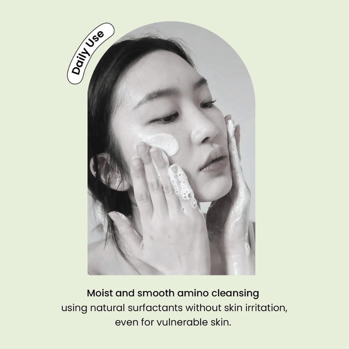Heimish Matcha Biome Amino Acne Cleansing Foam – mild daglig ansiktsrengöring med aminosyror och matcha för känslig och aknebenägen hud
